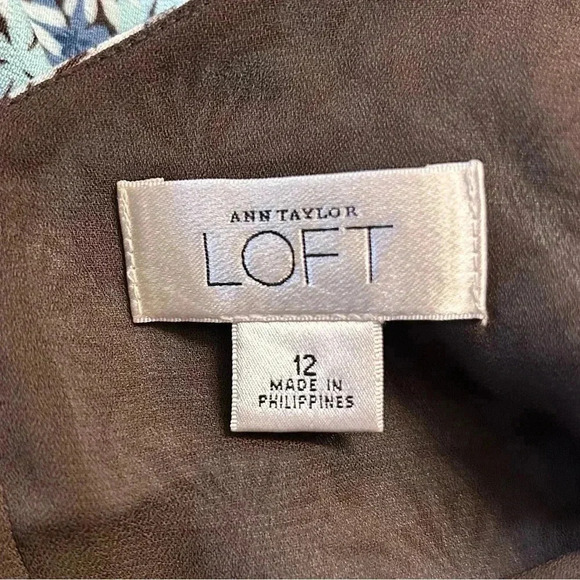 Ann Taylor Loft Blue Flowered Dress - Picture 7 of 10